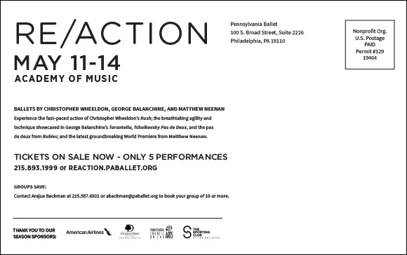 Re/Action direct mail card (back)