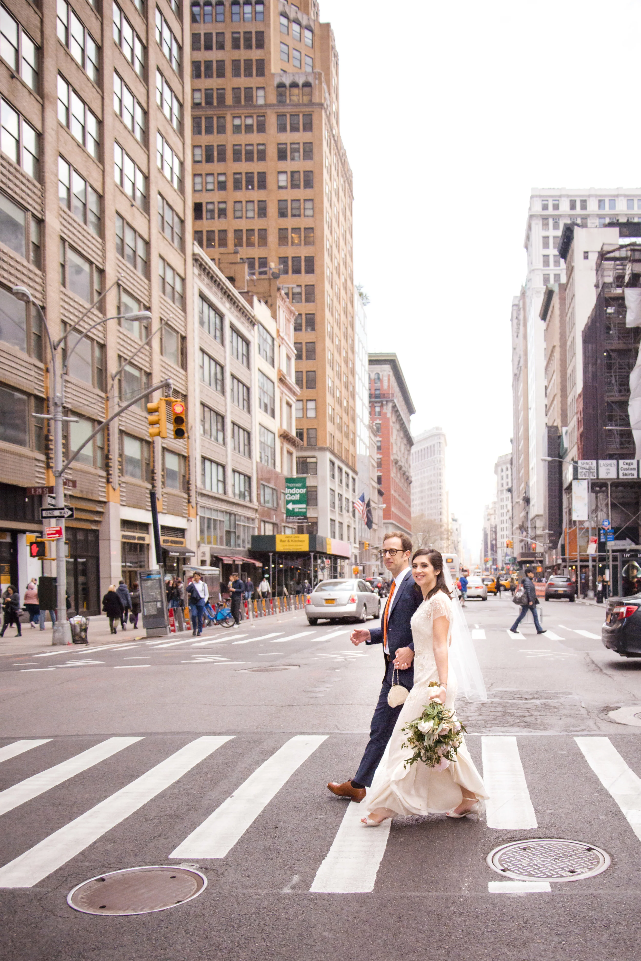 NYC crosswalk Wedding Portrait.jpg