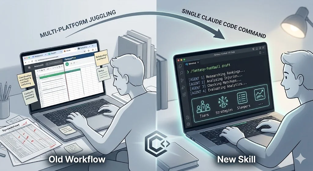 From Multi-AI to Single Command: Fantasy Football Skill for Claude Code