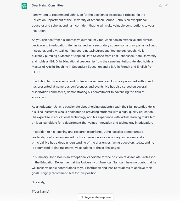  Sample Recommendation Letter 