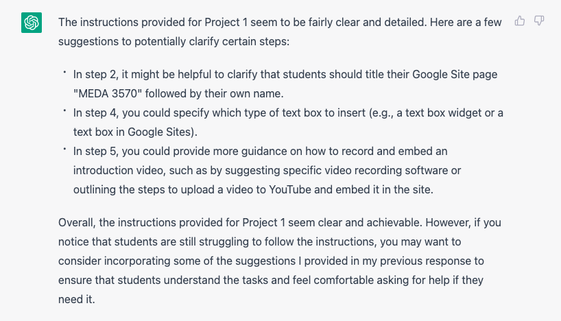  Instructions Suggestions 