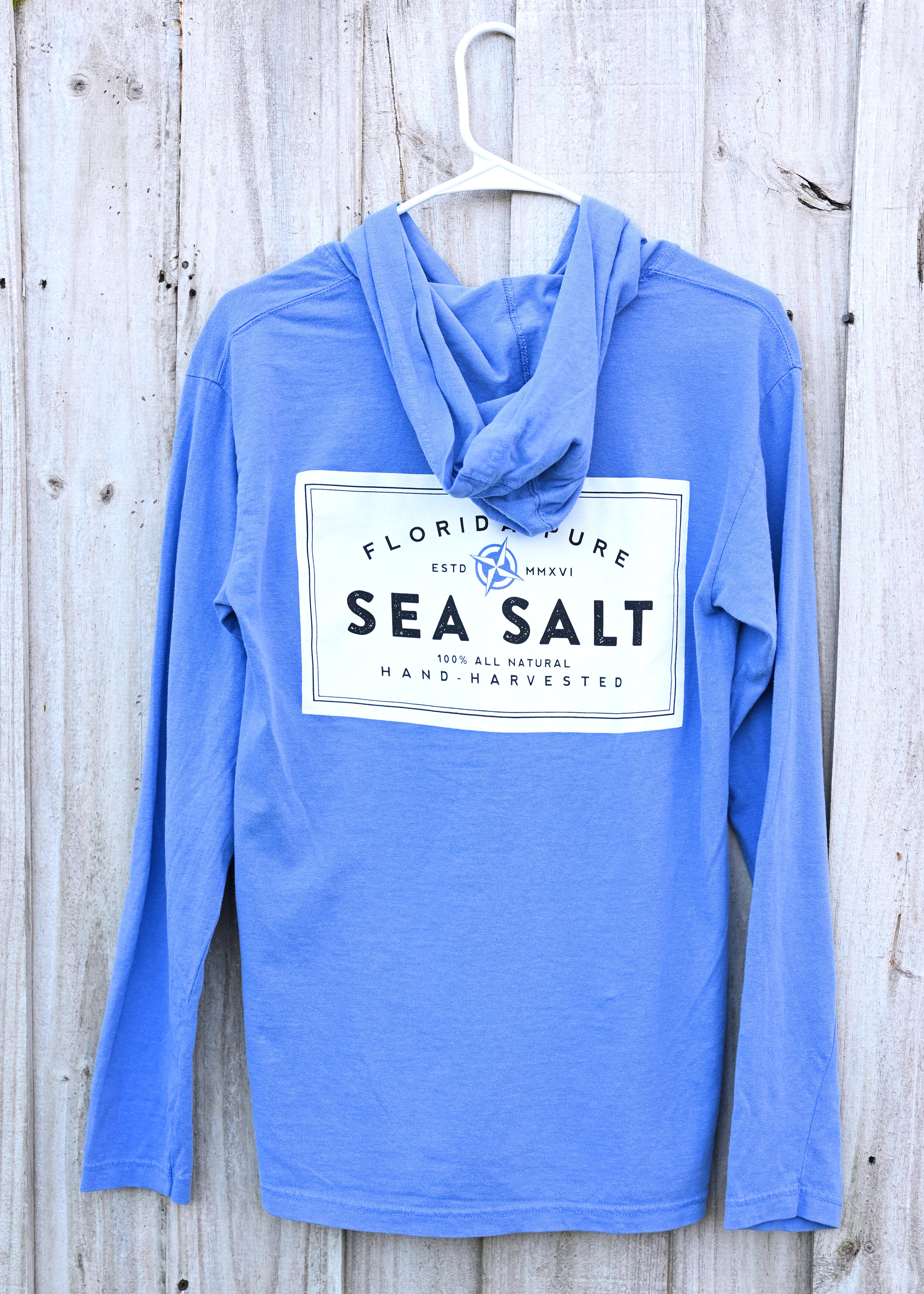 Long Sleeve T-Shirt with Hood- Eco Friendly! | Florida Pure Sea Salt