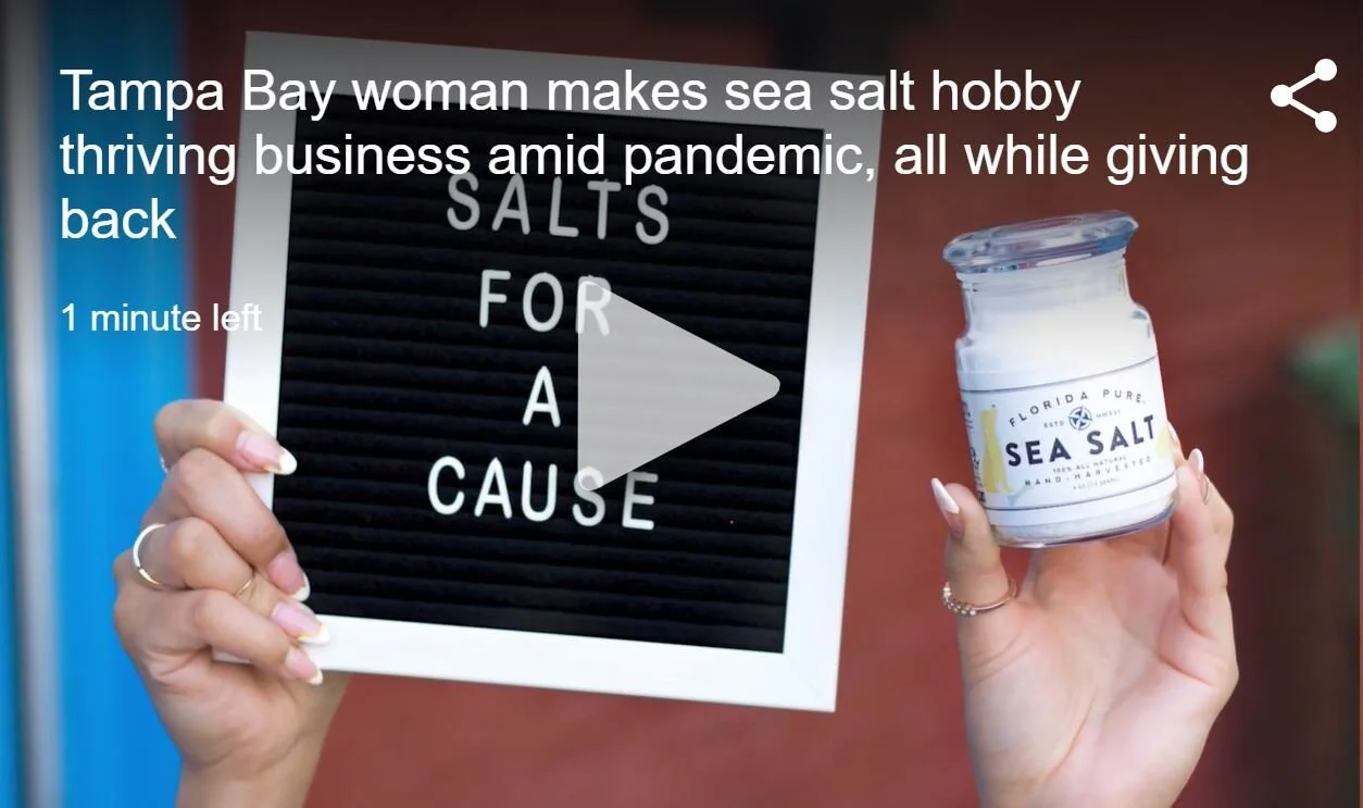 Tampa Bay woman makes sea salt hobby thriving business amid pandemic, all while giving back