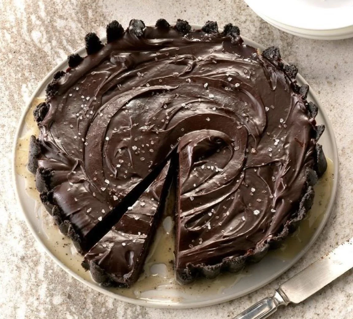 Salted Dark Chocolate Tart