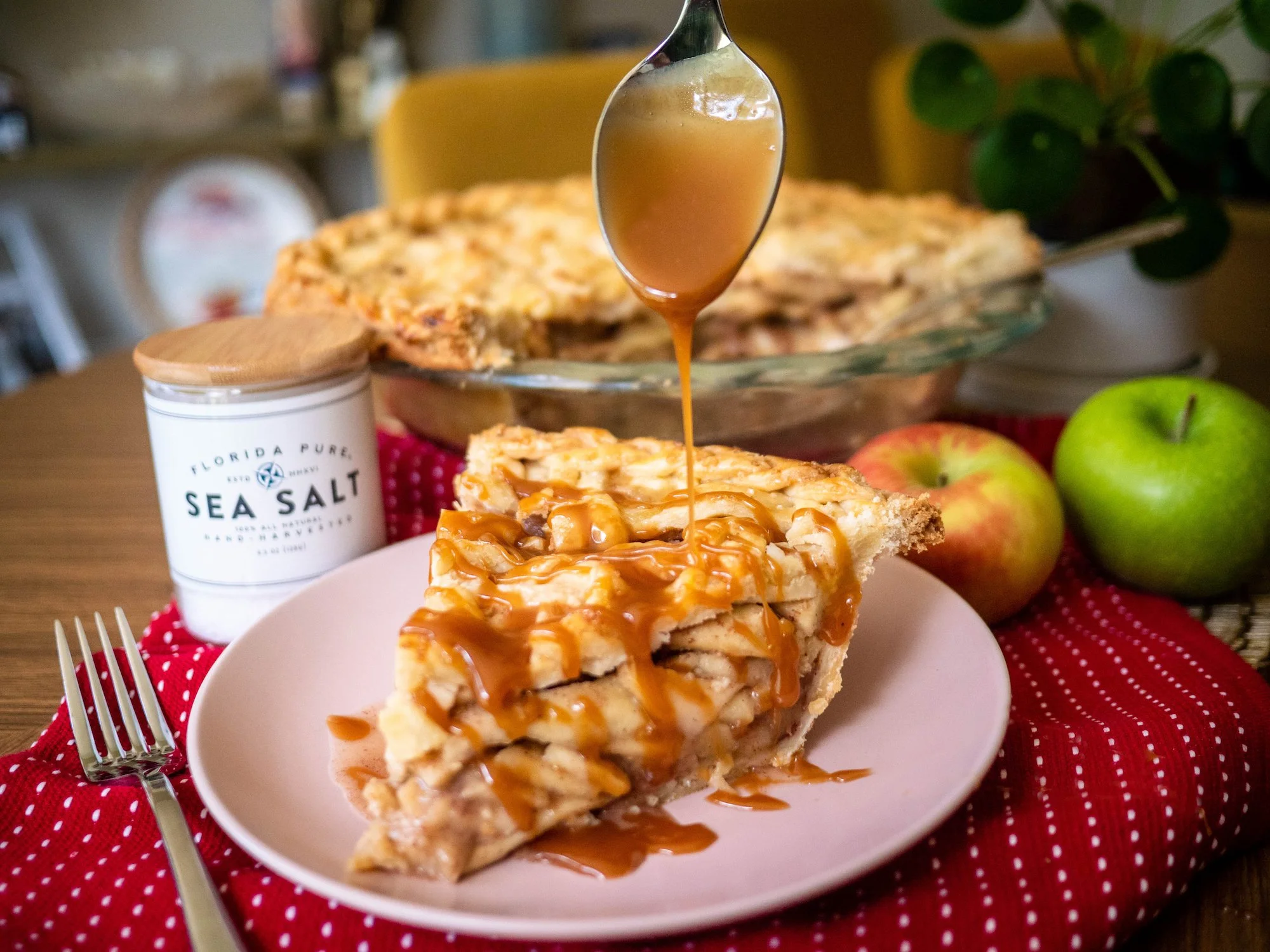 Homemade Salted Caramel Apple Pie