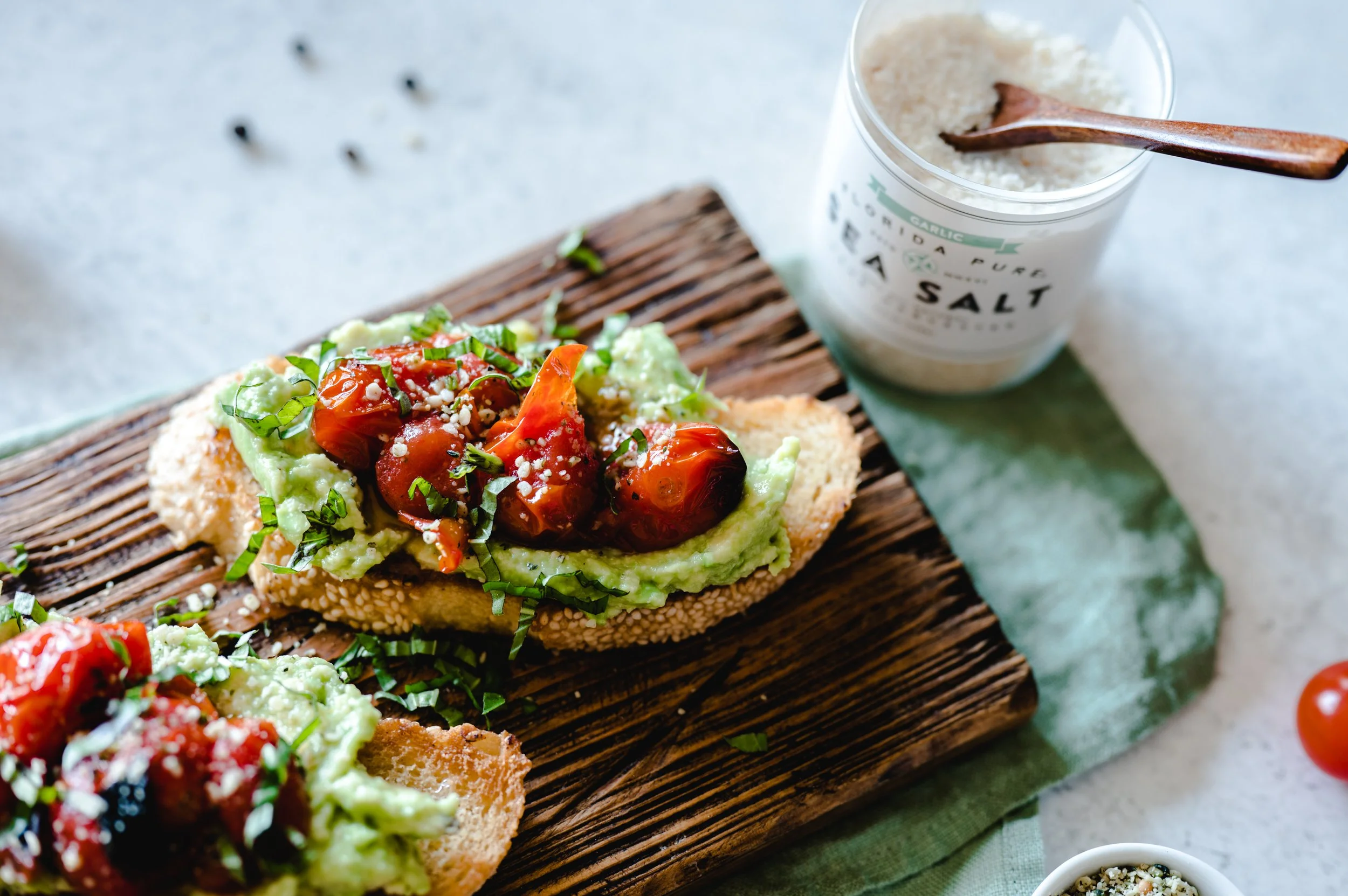Avocado Toast with Roasted Cherry Tomatoes