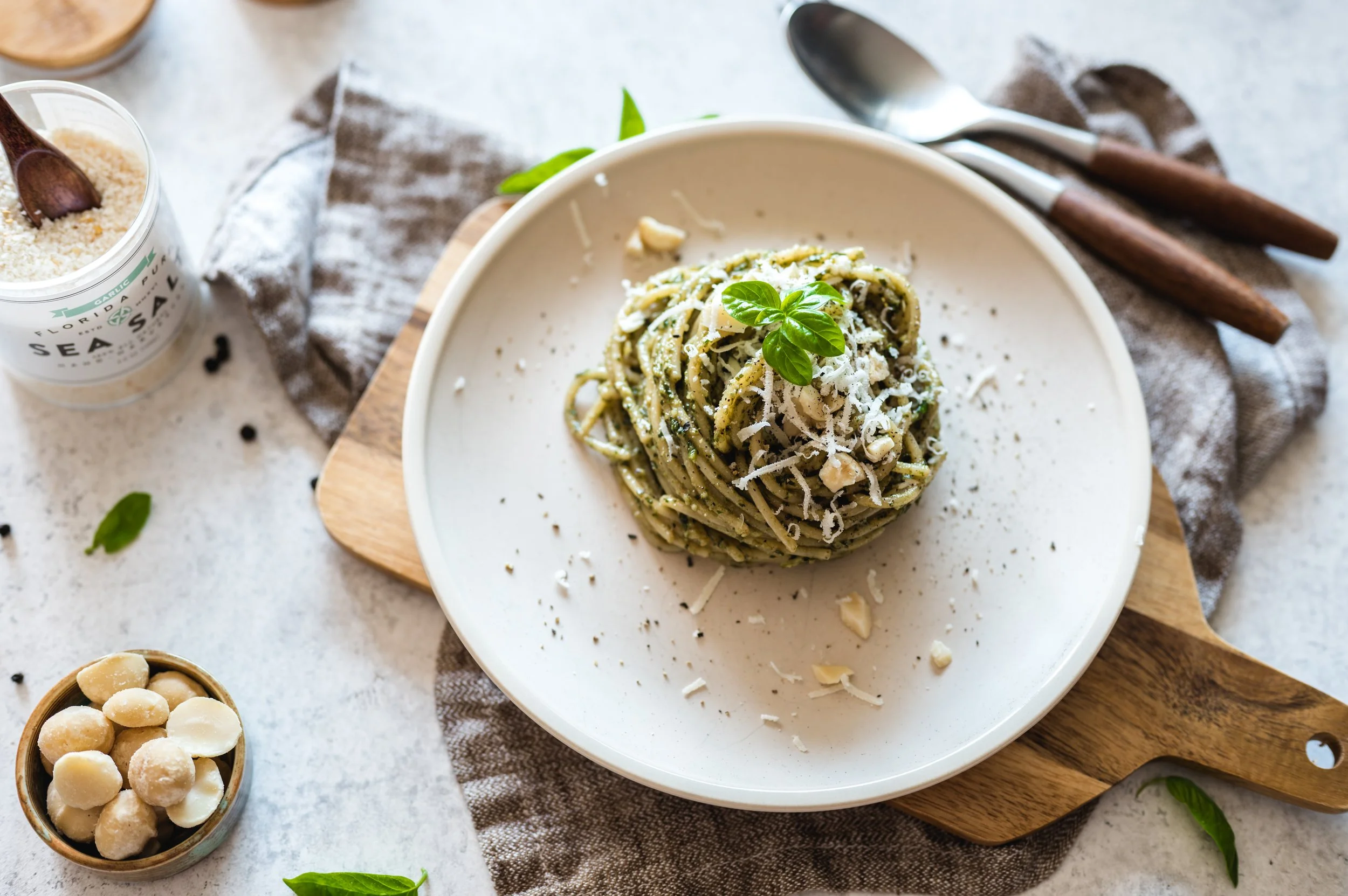 Basil Pesto Spaghetti 