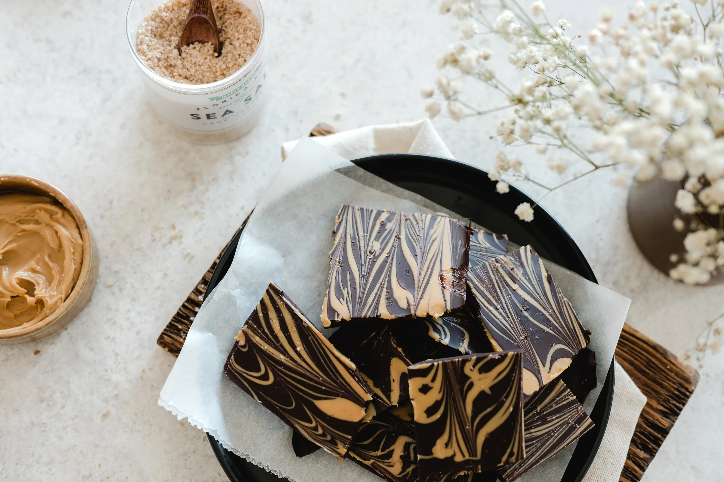 Chocolate Bark with Maple Bacon Infused Sea Salt