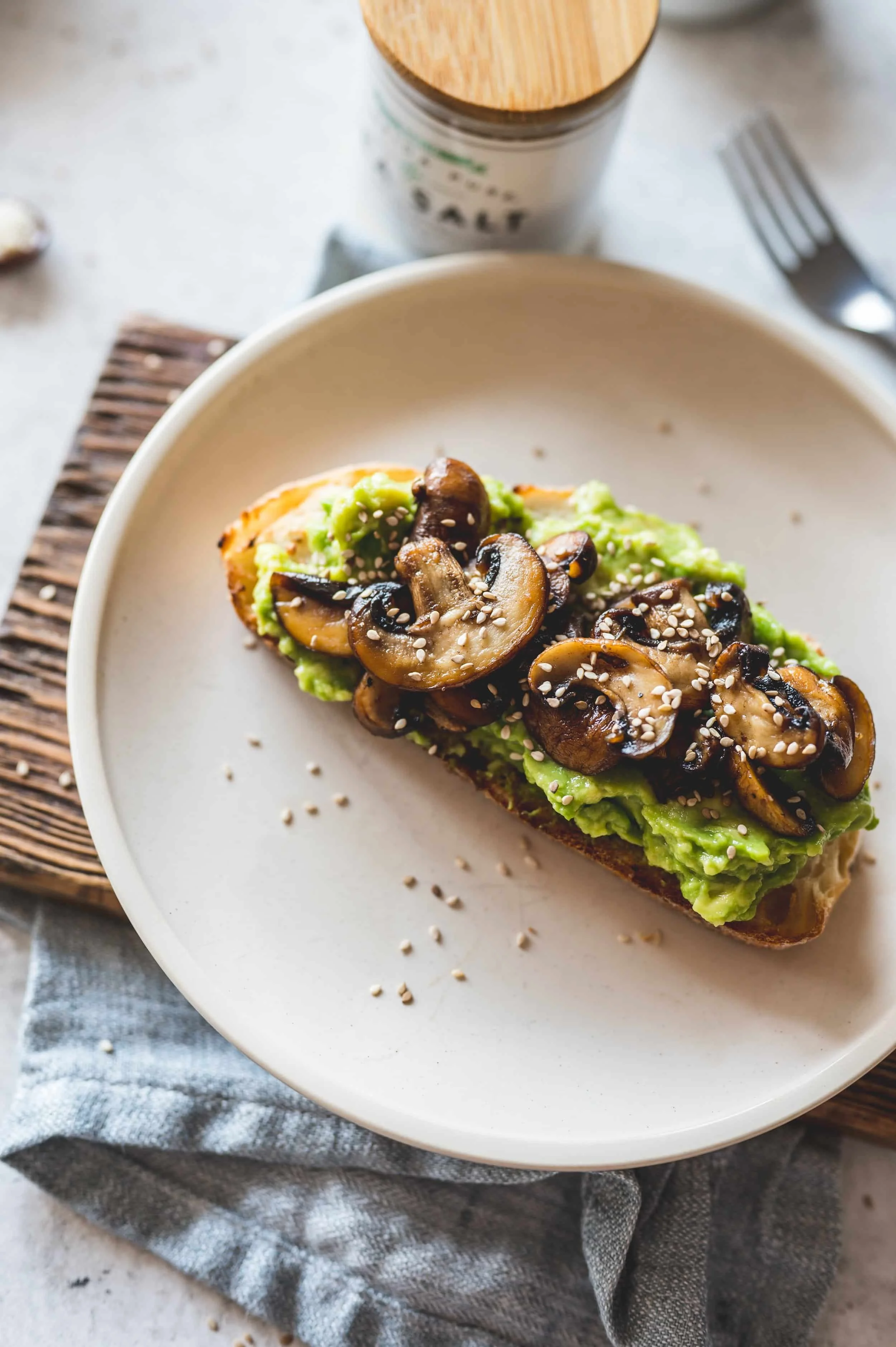 Avocado Toast with Garlic Sea Salt