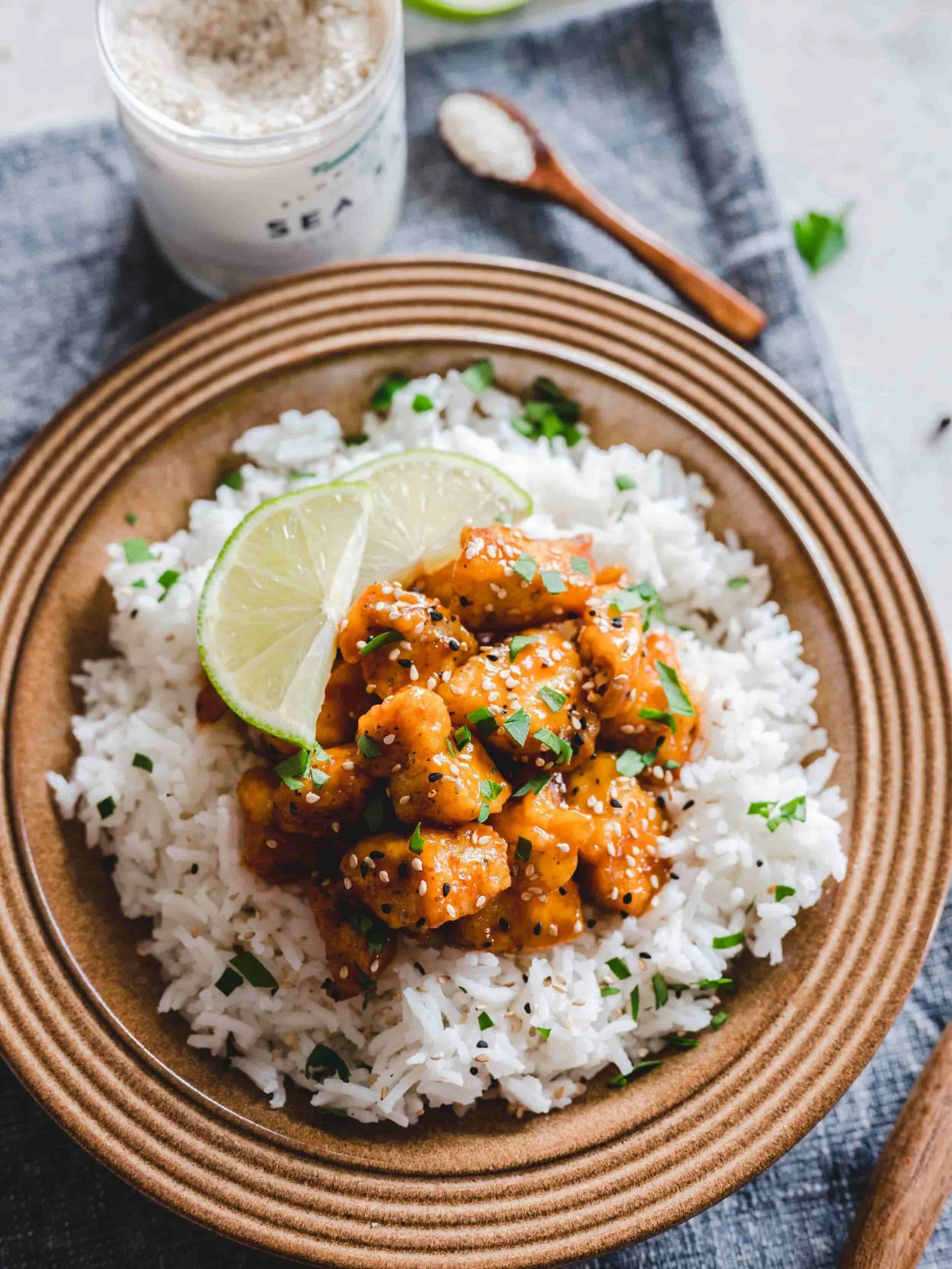 Sticky Chicken with Lime infused sea salt
