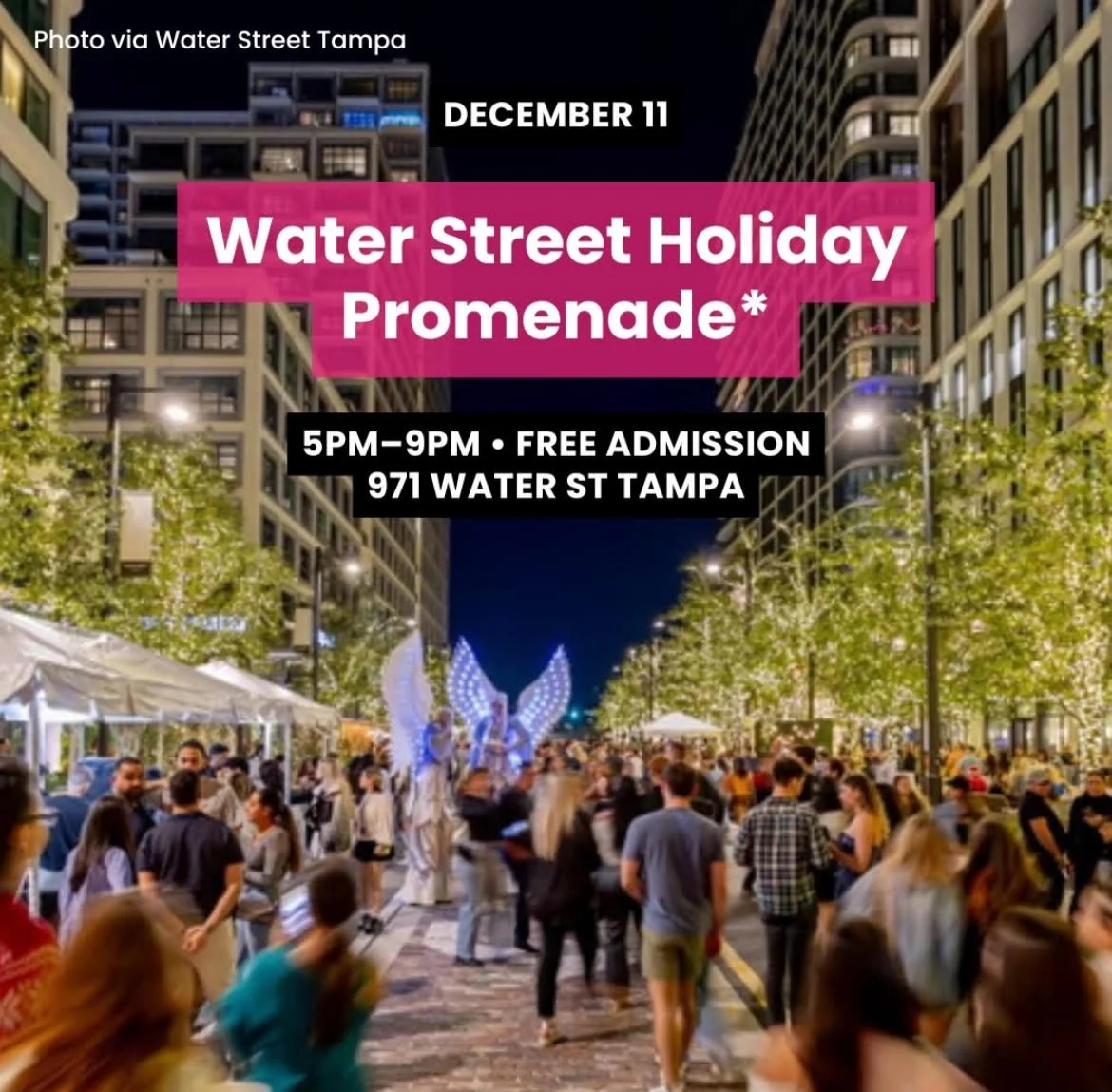 Holiday Promenade market at Water Street Tampa
