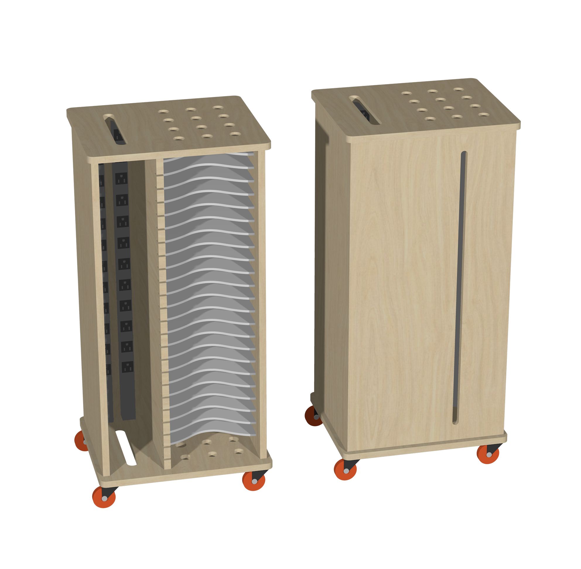 tablet charging cart concept renderings