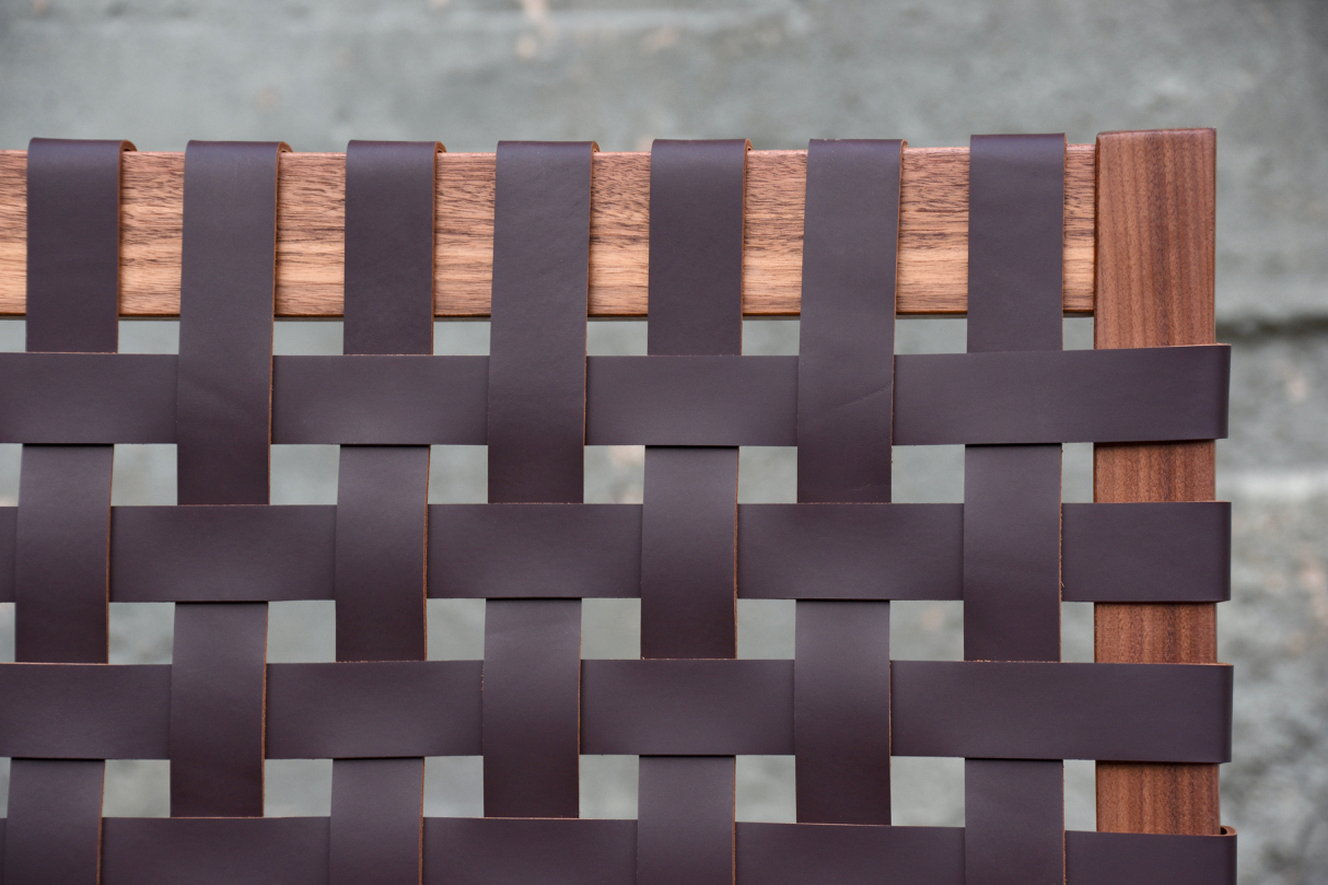 King, in walnut with brown leather.