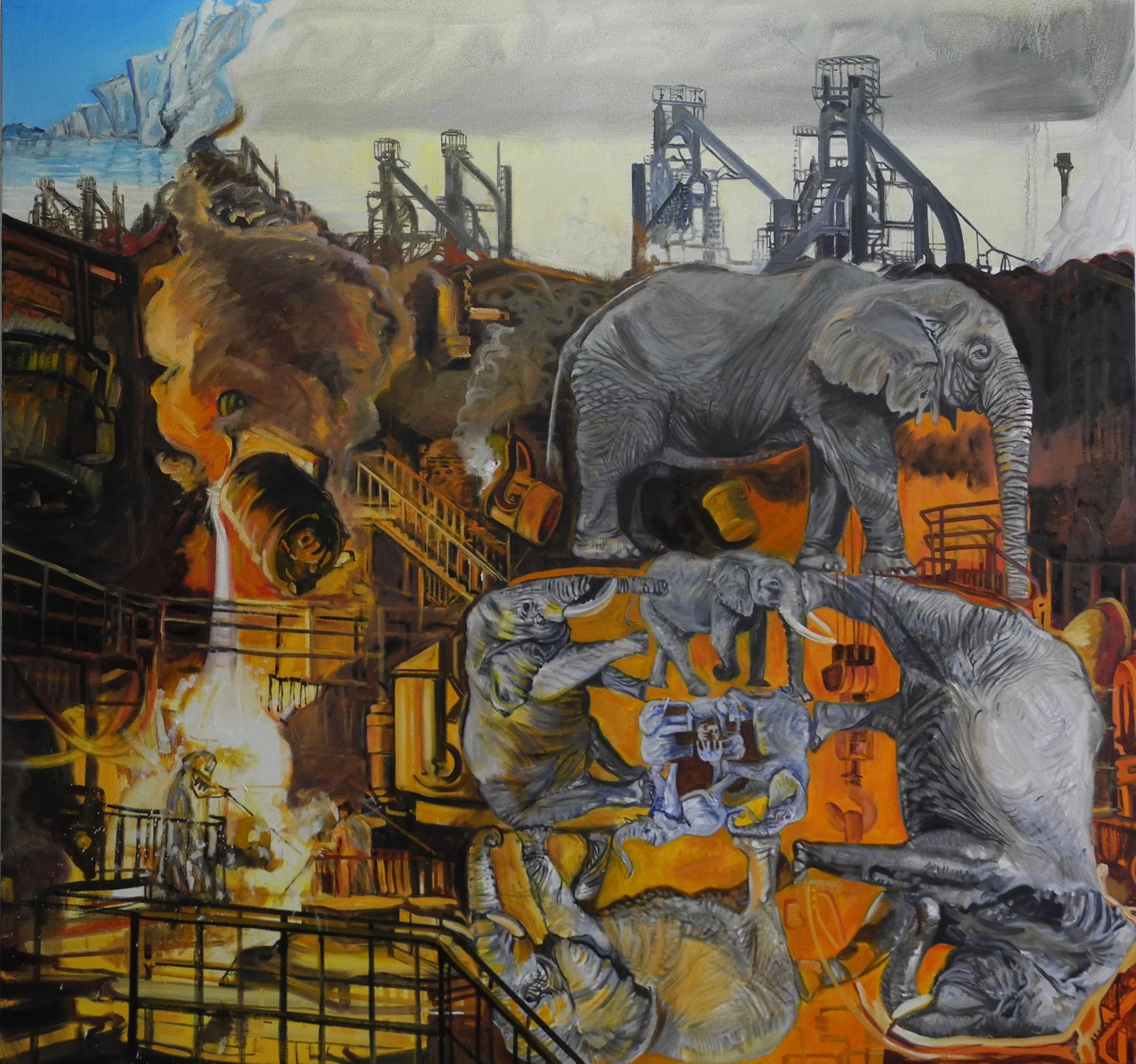 Loss of Breed, oil on canvas, 57 x60 2019