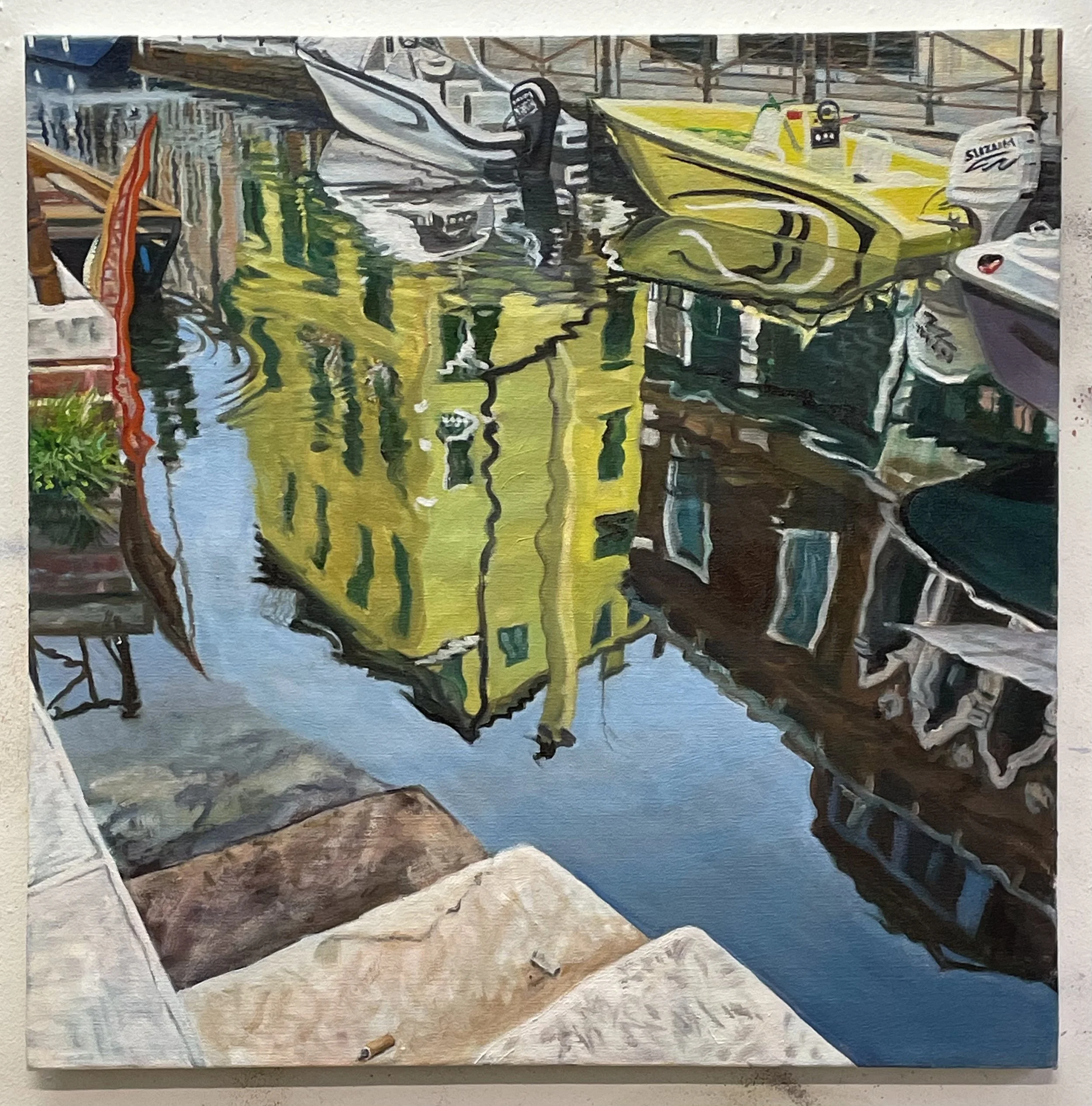  Ahhh Venice! Oil on Canvas, 24 × 24, 2024   