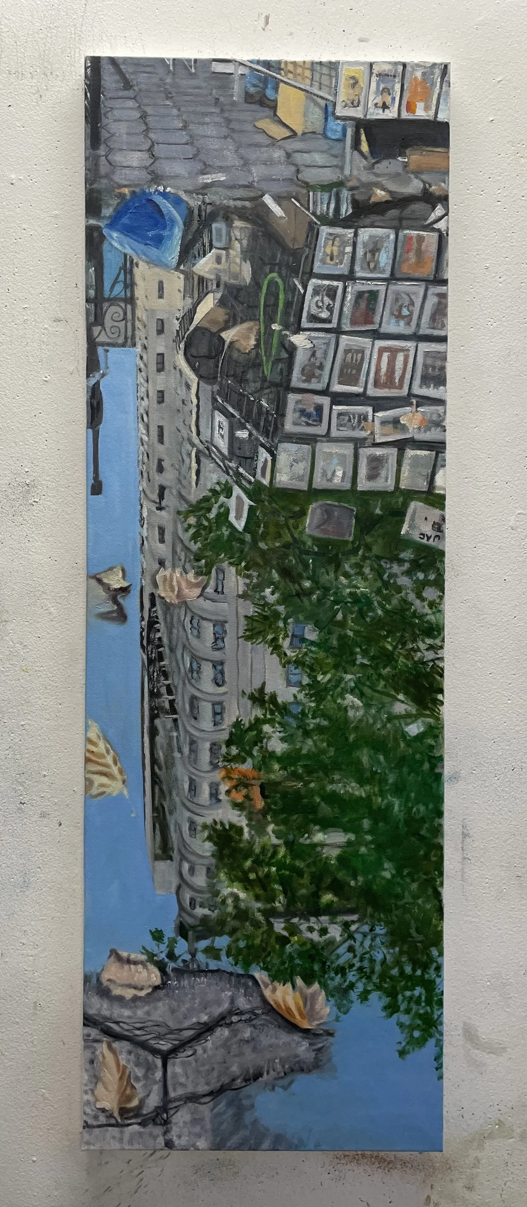 Vendor, Oil on Canvas, 36x 12, 2026