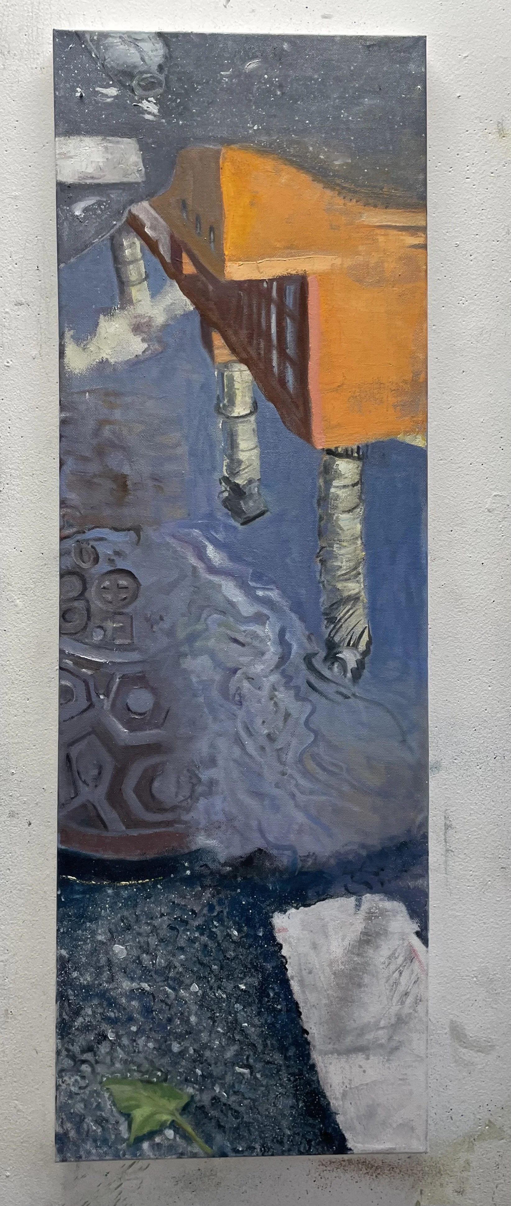 Con Ed, Oil on Canvas, 36 x 12, 2026