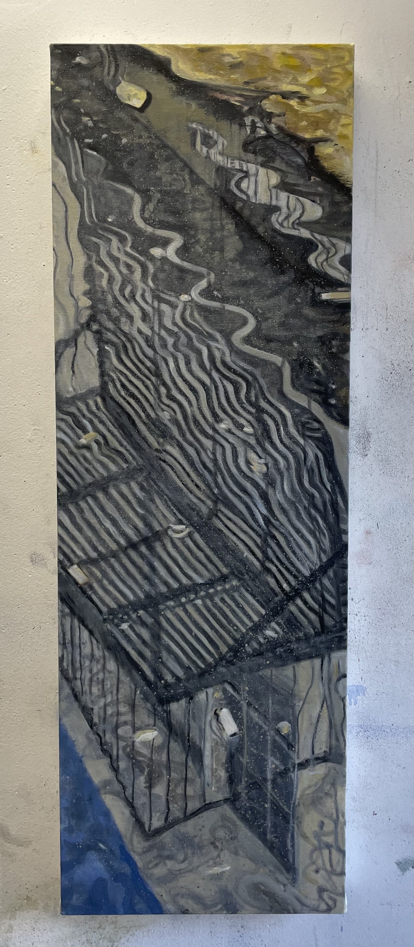 Fire Escape, Oil on Canvas, 36 x 12, 2026