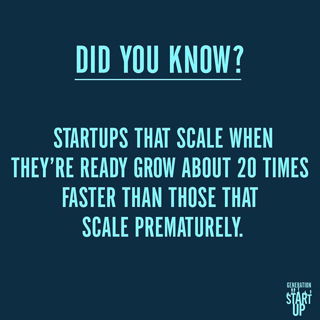 As eager as founders might be to scale up their company, doing it too quickly can hurt their growth and success. #GenerationStartup
