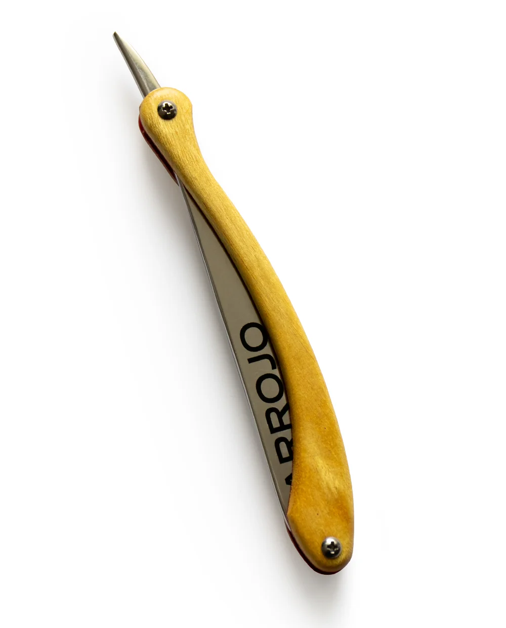 handcrafted yellow wood razor