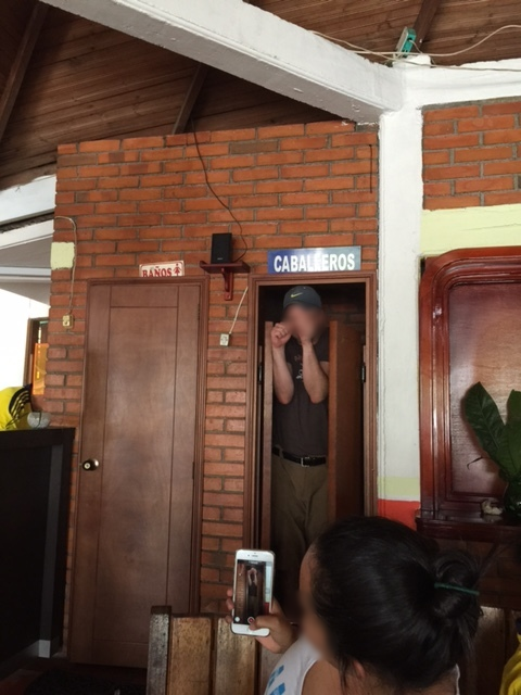 somebody didnt fit through the door of the bathrooms