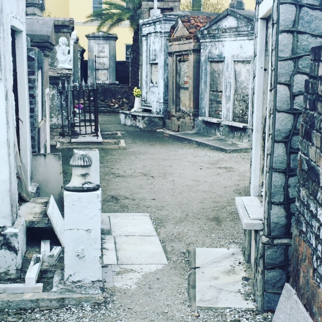 Inside the cemetery