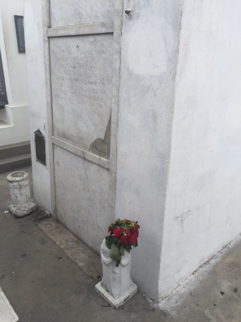 marie leveau's tomb after it was re-painted and repaired