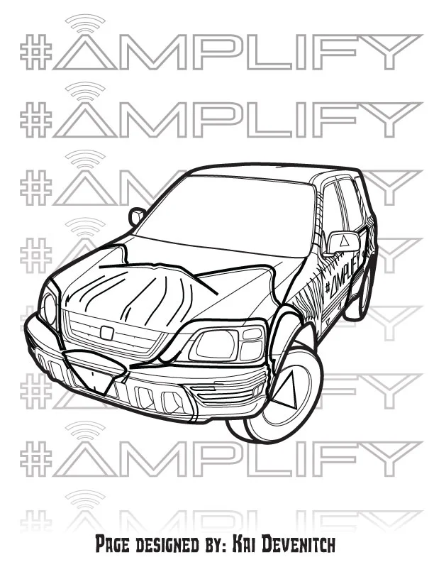 AMPLIFY Art Car - Coloring Page