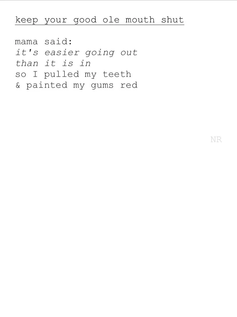 day 217: keep your good ole mouth shut