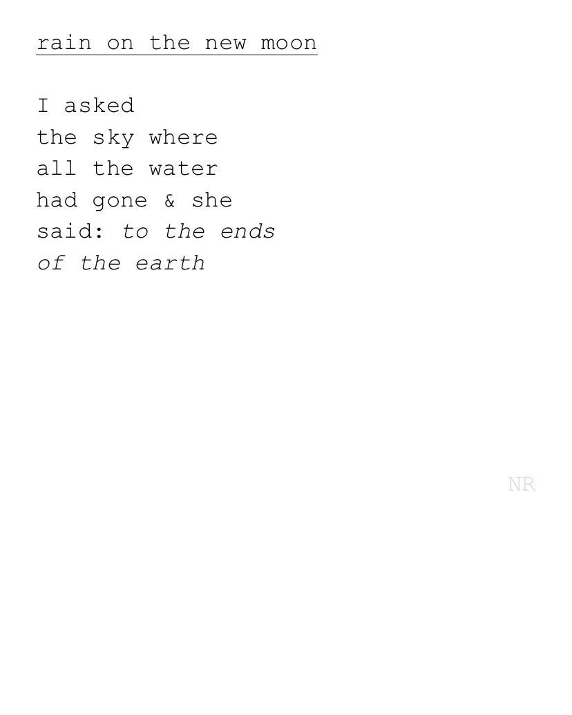 day 285: rain on the new moon