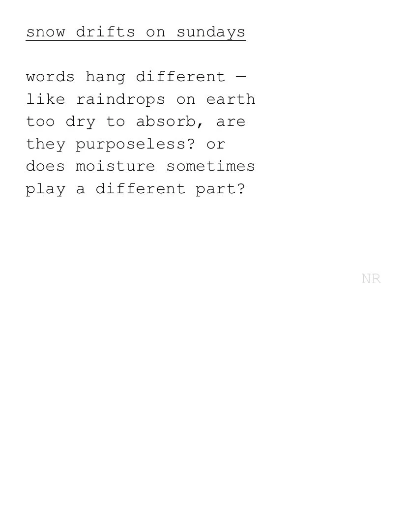 day 352: snow drifts on sundays