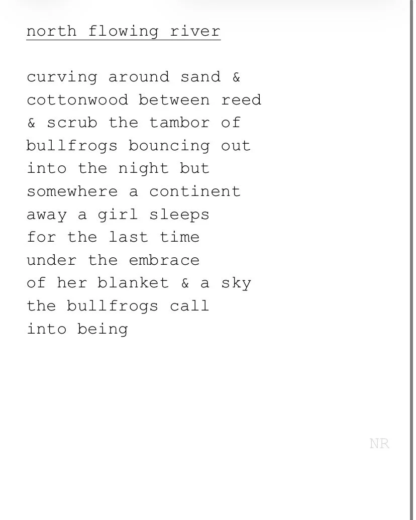 day 398: north flowing river