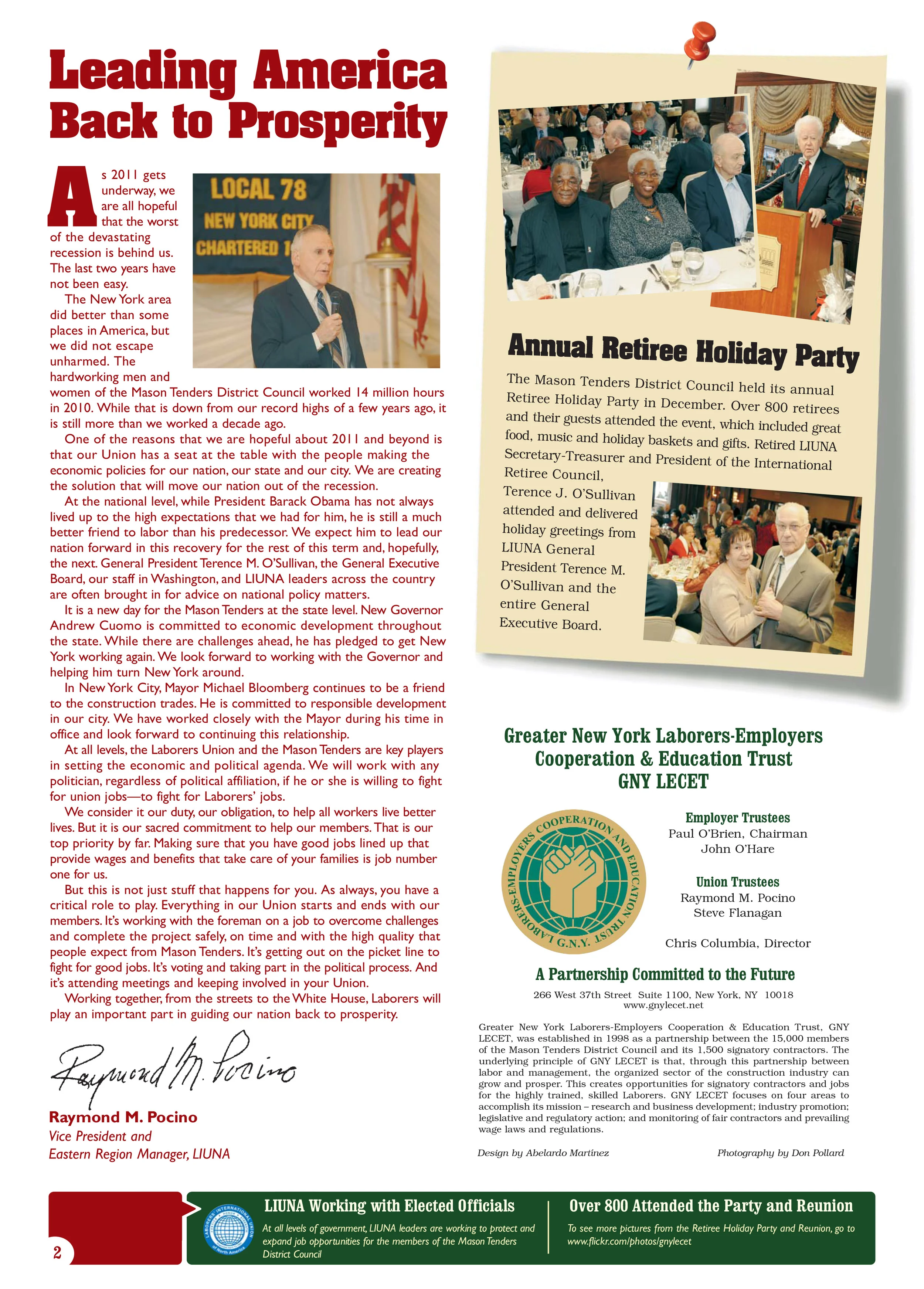 Under One Banner magazine masthead