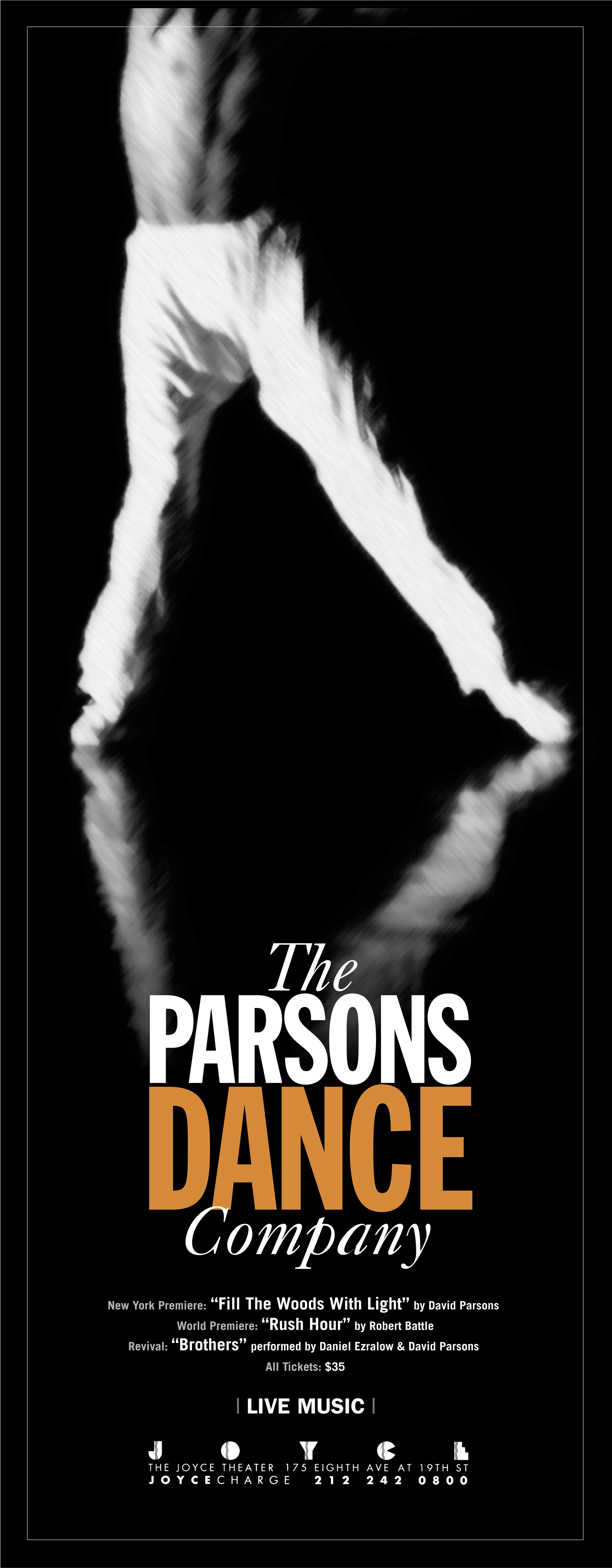 Window display and poster for The Parsons Dance Company