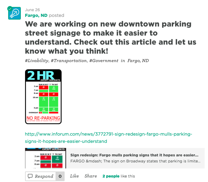 Fargo's MySidewalk topics.