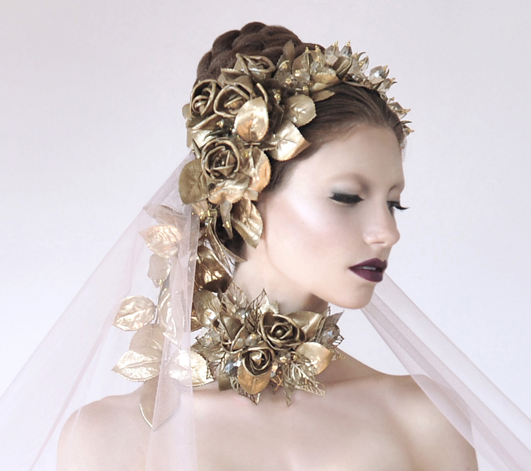 photo by Daniel Gagnon / hair by Betha Wood - Salon Bianco / make-up by Holly Dalton / Custom Accessories by House of Cach Bridal