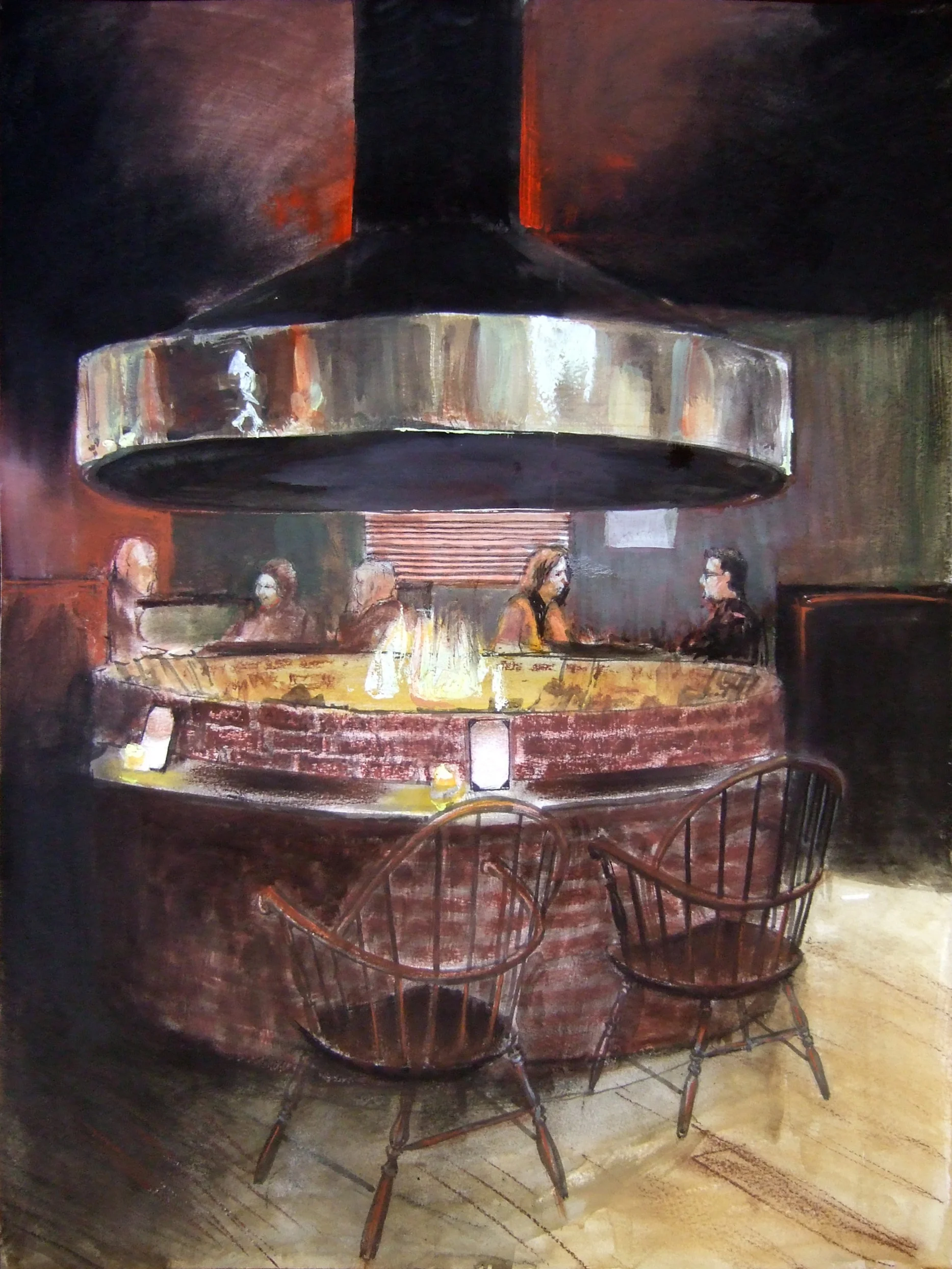 fire pit at the Scotch & Sirloin, Syracuse