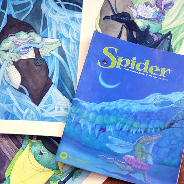 March 2018 issue of Spider Magazine - cover art by Bryn Barnard