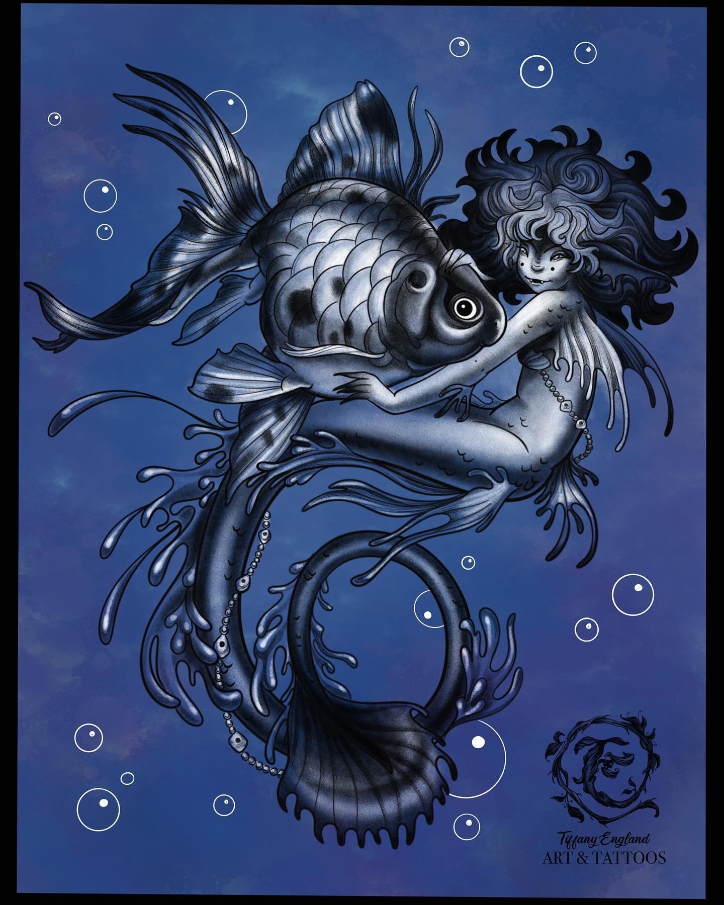 Happy #mermay 💙 

I&rsquo;m not sure how many new drawings I&rsquo;m gonna do this month, but I sure do love drawing mermaids 💙 This design is also available as a tattoo, email me for more info! 💙

#mermay2024 #mermaychallenge #mermayprompts #merm
