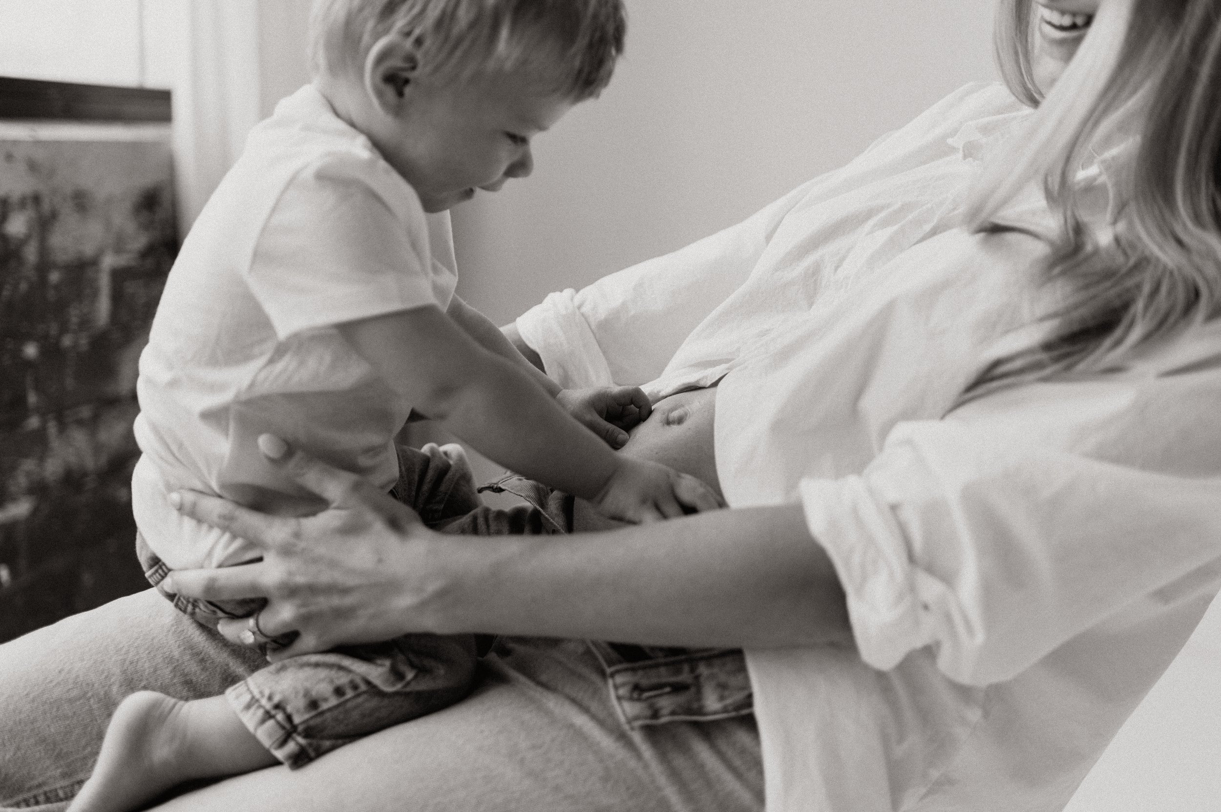 Studio Maternity Family Session | Milwaukee Maternity Photographer