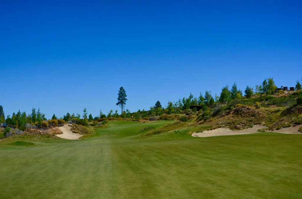 6th hole from the lower fairway at Tetherow