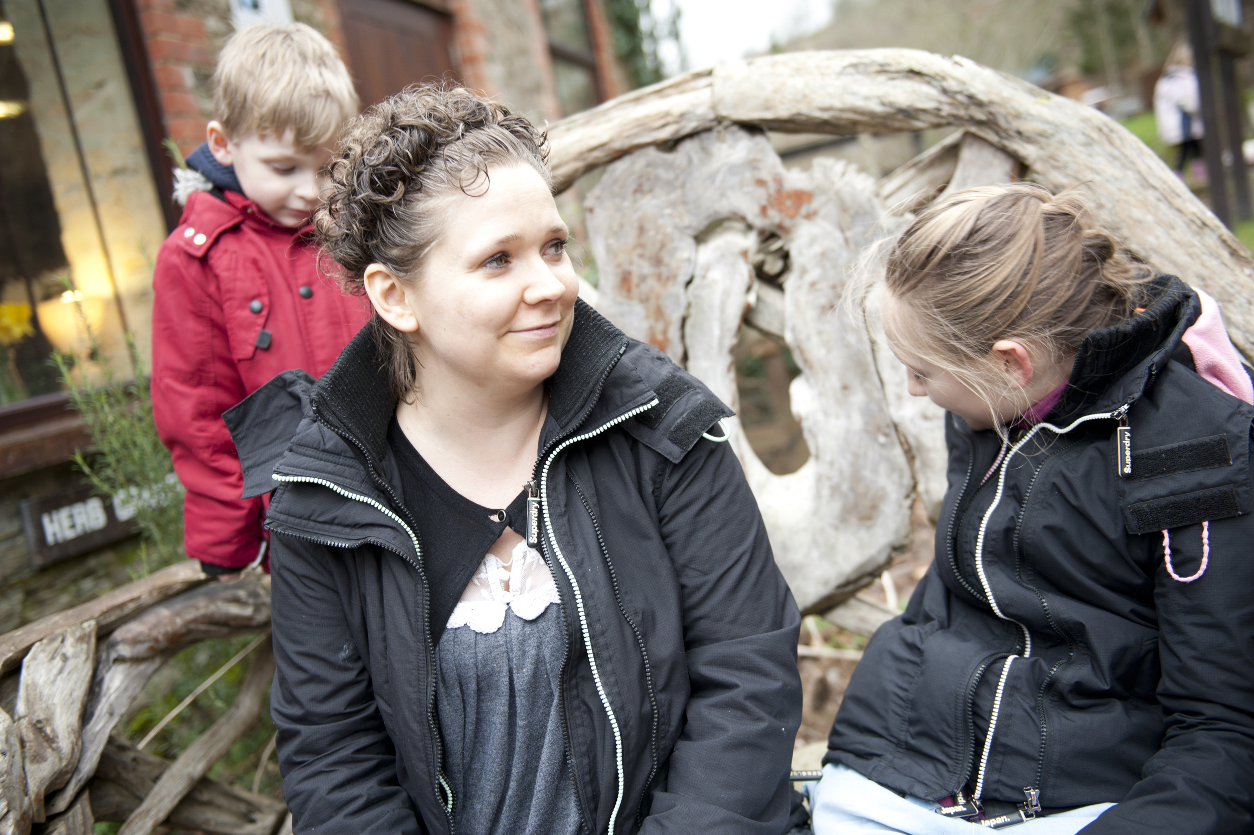 Emma and her two children. Thomas and Emily.