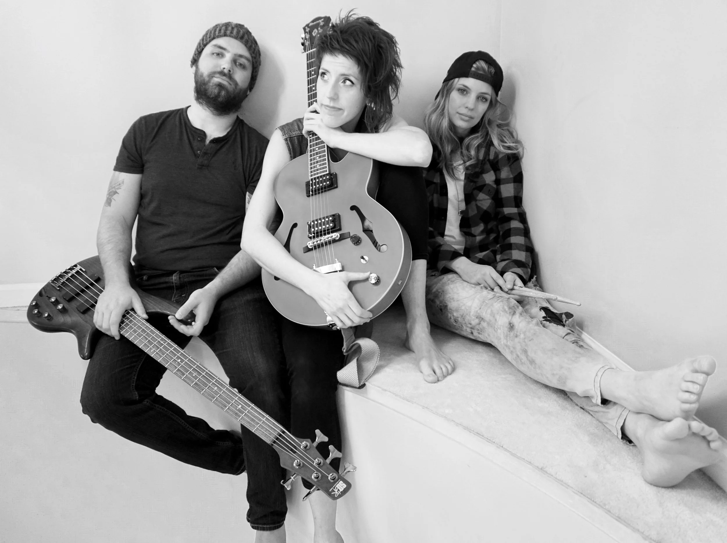 Hang Lucy is (L-R) John Pigeon, Devon More & Ariane Tasca