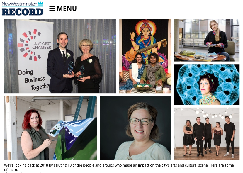 The New West Record puts Devon More on their annual list of Arts movers and shakers for bringing “a wealth of original, quirky, thought-provoking and entertaining theatre to New Westminster”.