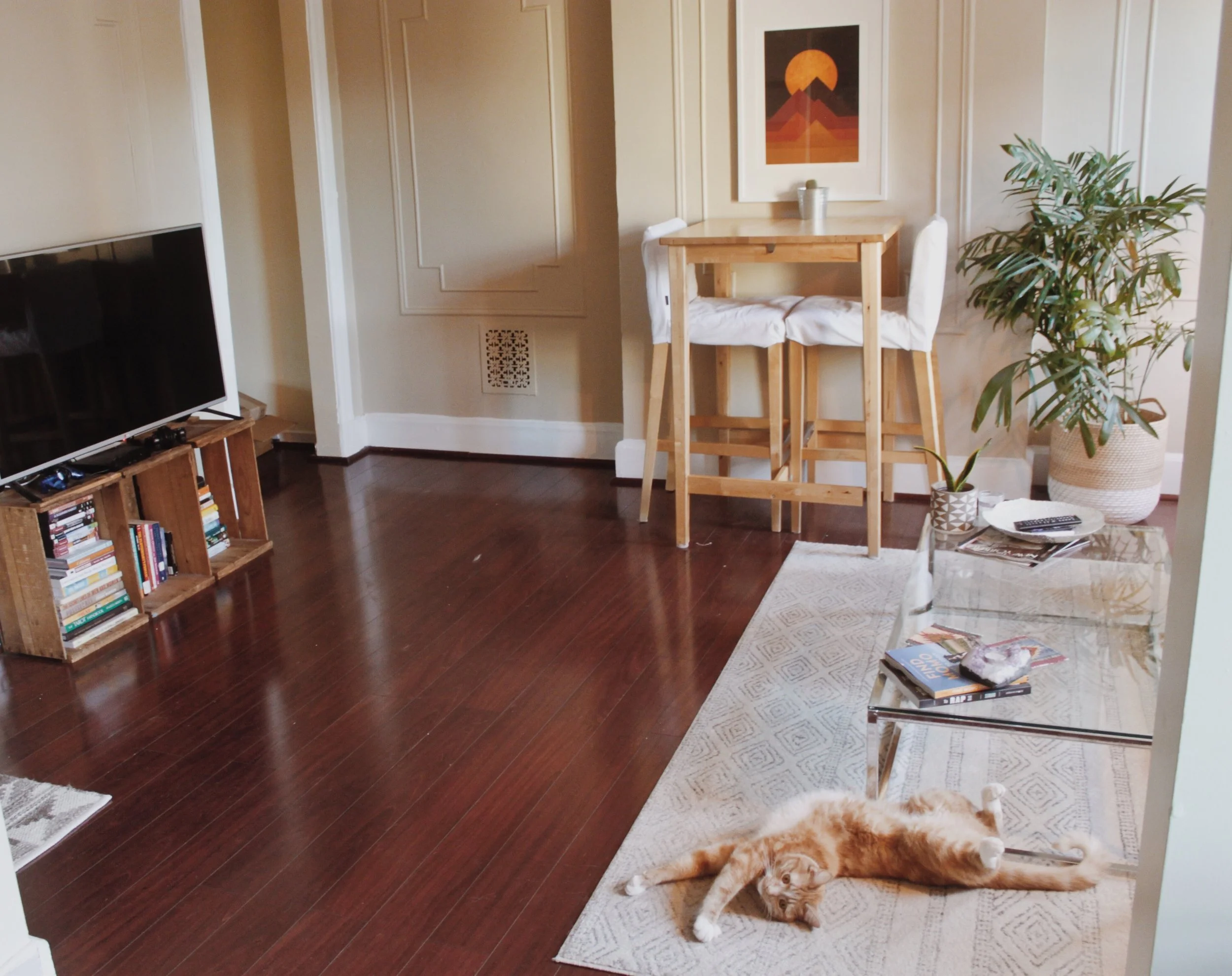 tv stand: vintage crates from craigslist