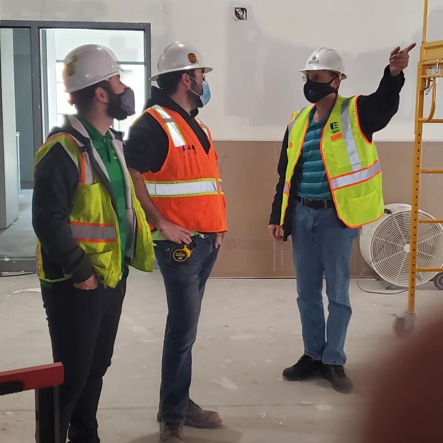 Kalama Middle school job site, Art, Derick and Sal checking things out. Shout out to the team, you&rsquo;re all doing great work. @kalamaschools #Emerick #EmerickConstruction