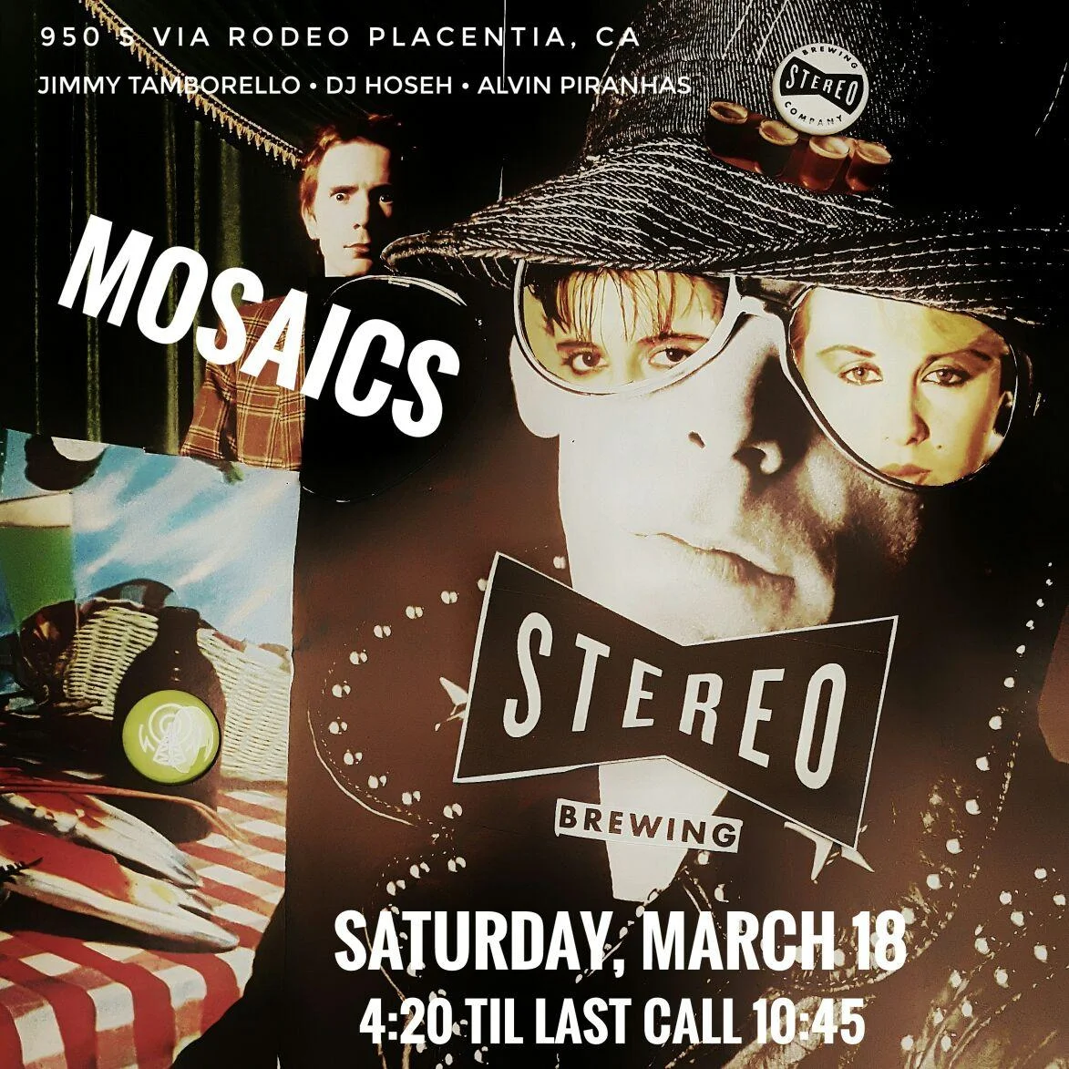MOSAICS is come to OC! Listen to vinyl spinning all night in the tap room. 