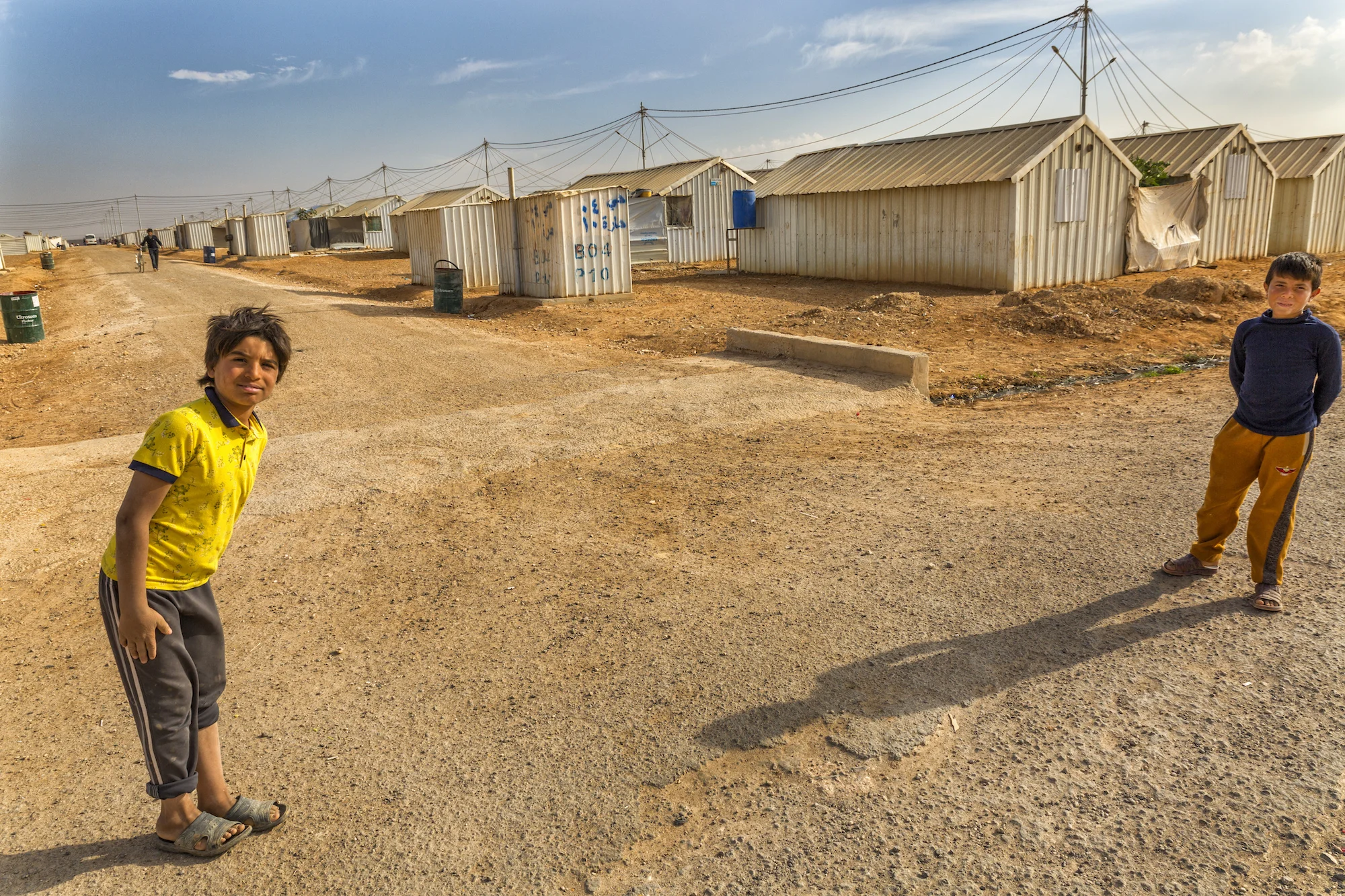 Two Syrian Boys in Azraq Camp