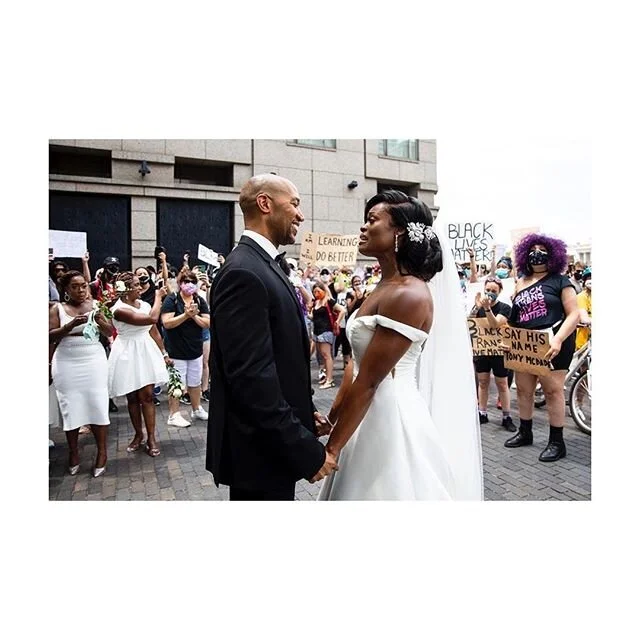 This happened yesterday right in our hometown. Taken by Lao/Filipino photographer Tyger Williams, this is a portrait of Kerry Anne and Michael Gordon getting married Saturday, June 6, 2020. Showing their love for each other and the protesters, the tw