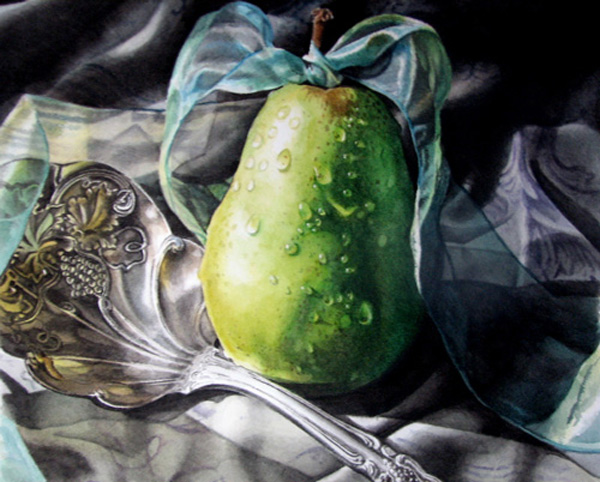 The Spoon and the Ribboned Pear